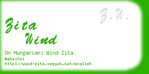 zita wind business card